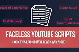 write engaging scripts for your faceless youtube channel