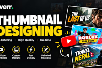 design clickable youtube thumbnails professionally