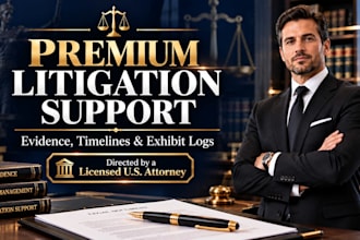 create a professional legal evidence index and case inventory