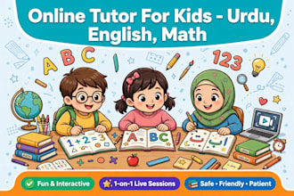 be your online tutor for kids urdu math english