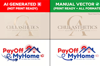 fix, recreate, and manually vectorize your ai generated logo