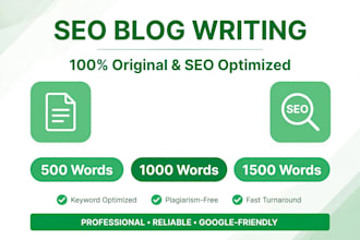 write SEO blog posts and articles