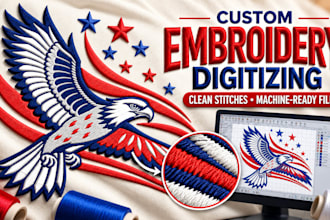do professional custom embroidery digitizing