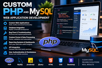custom PHP and mysql development