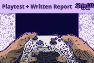 playtest your video game and write a feedback report