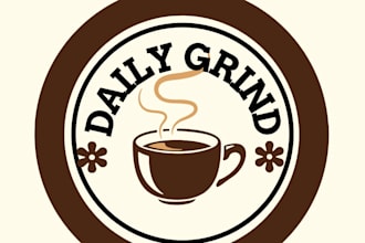 design a vintage coffee shop and cafe logo