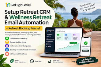 setup retreat crm wellness retreat email automation retreat booking funnel