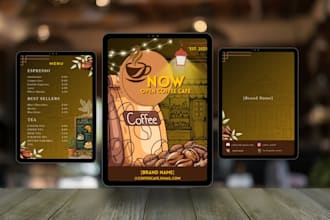 provide unique cafe posters, flyers, and template