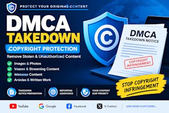 submit dmca takedown notices for stolen copyrighted content