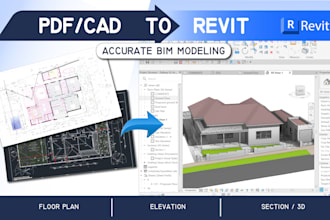 convert PDF or autocad drawings to an accurate revit bim model