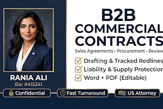write, draft and review professional business contracts