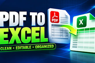 convert PDF to excel and clean spreadsheet data