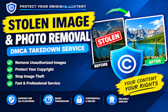 help remove stolen images and photos using dmca takedown notices