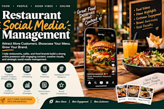 manage restaurant social media and create engaging food content