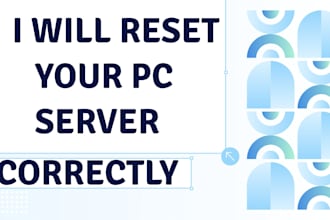 reset your pc server correctly