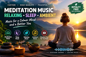 create relaxing meditation music, sleep music and royalty free ambient music
