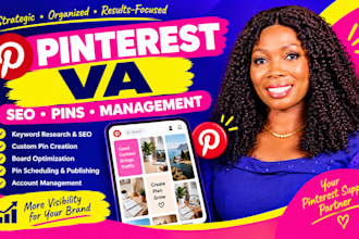 be your pinterest VA for SEO, pins and account management
