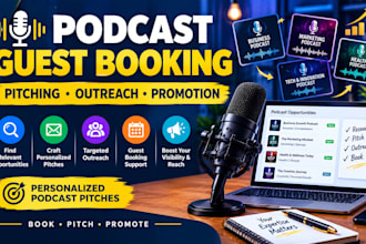 do podcast guest booking pitching and outreach for podcast promotion