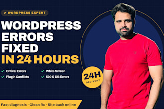 fix wordpress errors, bugs, critical error and white screen issues