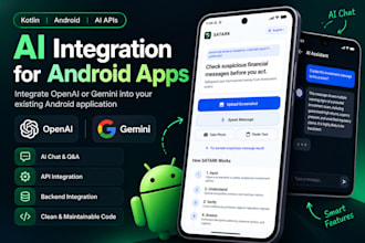 integrate openai or gemini ai API into your android app