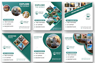 design social media posts and banners