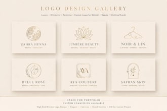 design luxury minimalist logo for boutique mehndi beauty and clothing