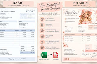 create custom excel invoices