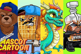 design a custom cartoon mascot and mascot logo