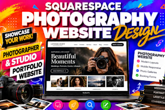 design a squarespace photography website for photographers and studios
