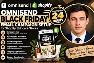 setup omnisend black friday email campaigns for shopify skincare store