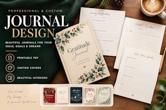 design christmas journals, holiday planners and printable journals