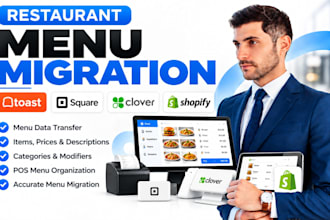 migrate your restaurant menu to toast, square, clover or shopify pos