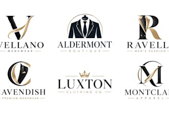 design a professional fashion, menswear, boutique, apparel ,clothing blazer logo