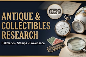 research antiques, collectibles, hallmarks, maker marks and provenance