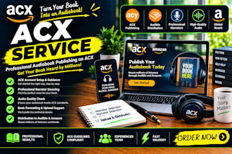 help with acx audiobook setup, publishing and submission
