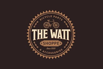 design vintage bicycle shop logo