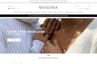 redesign squarespace website for jewelry and handmade brands