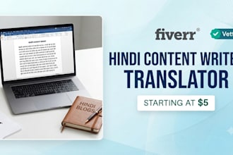 write engaging hindi articles blog posts and translation