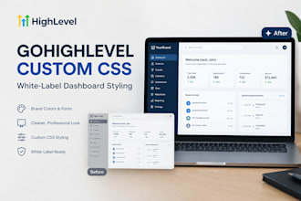 customize gohighlevel white label dashboards with custom CSS