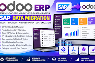 erp system odoo data sap product inventory migration integrate API customise