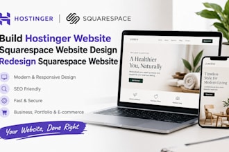 build hostinger website squarespace website design redesign squarespace website