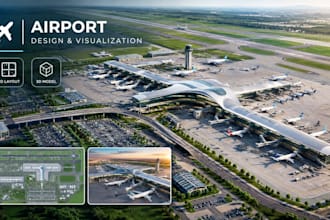 2d,3d msfs scenery 3d airport terminal airport layout with realistic rendering