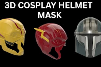 design custom 3d cosplay props armor helmet and printable stl file