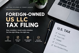 handle US non resident 1040nr tax return for foreign entrepreneurs online help