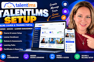 set up talentlms online course platform and employee training portal