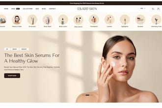 design a luxury shopify skincare, beauty and cosmetics store