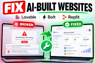 fix lovable, bolt and replit ai website bugs