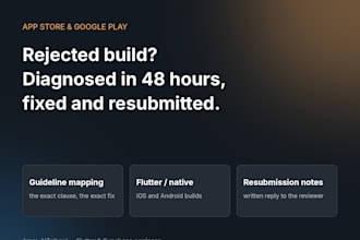 fix your flutter app store or google play rejection and resubmit