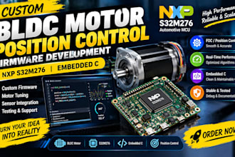 develop bldc motor position control firmware using nxp s32m276 and embedded c