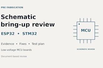 review your esp32 or stm32 schematic before fabrication